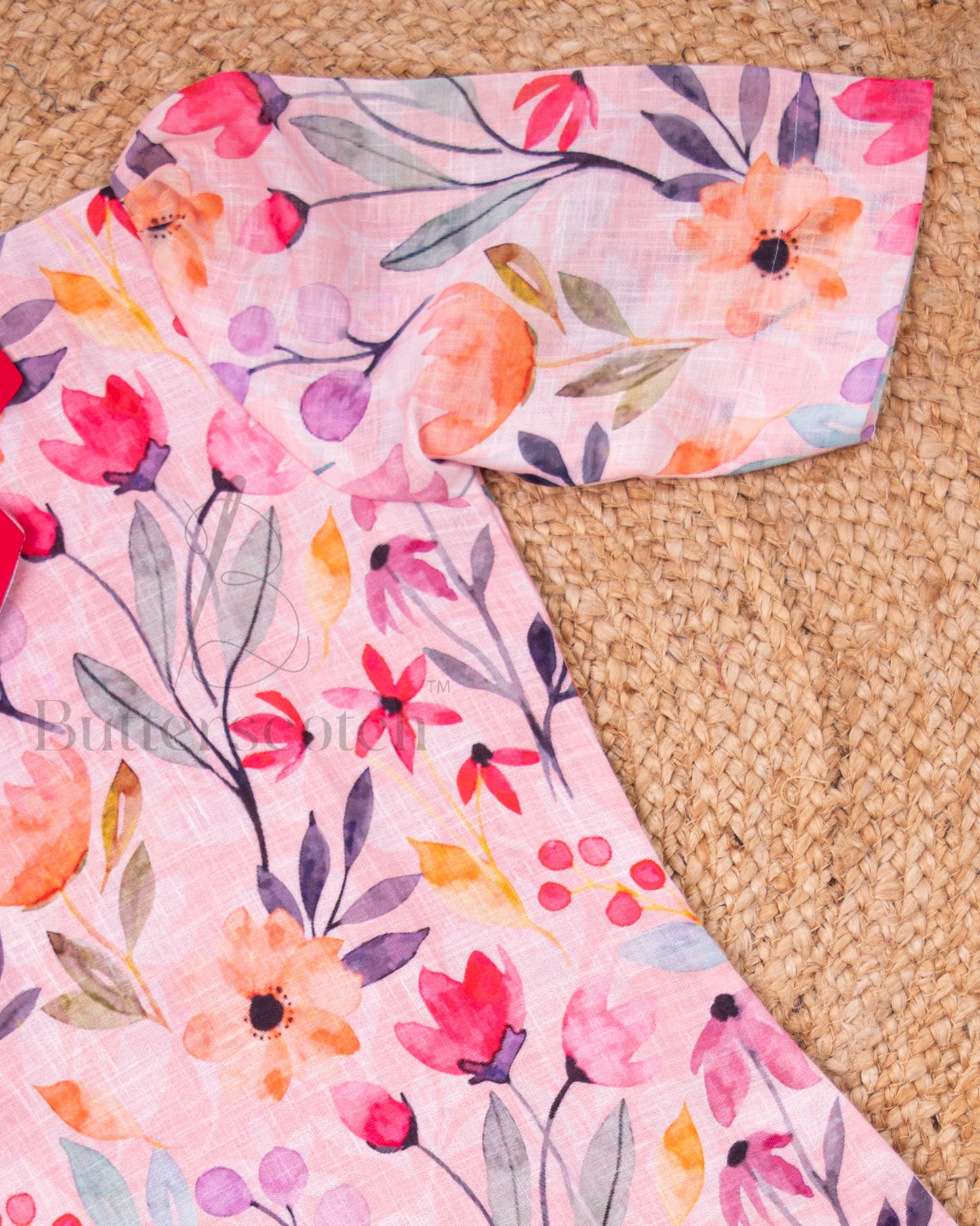 Ready to Ship: Baby Pink Linen Kurti