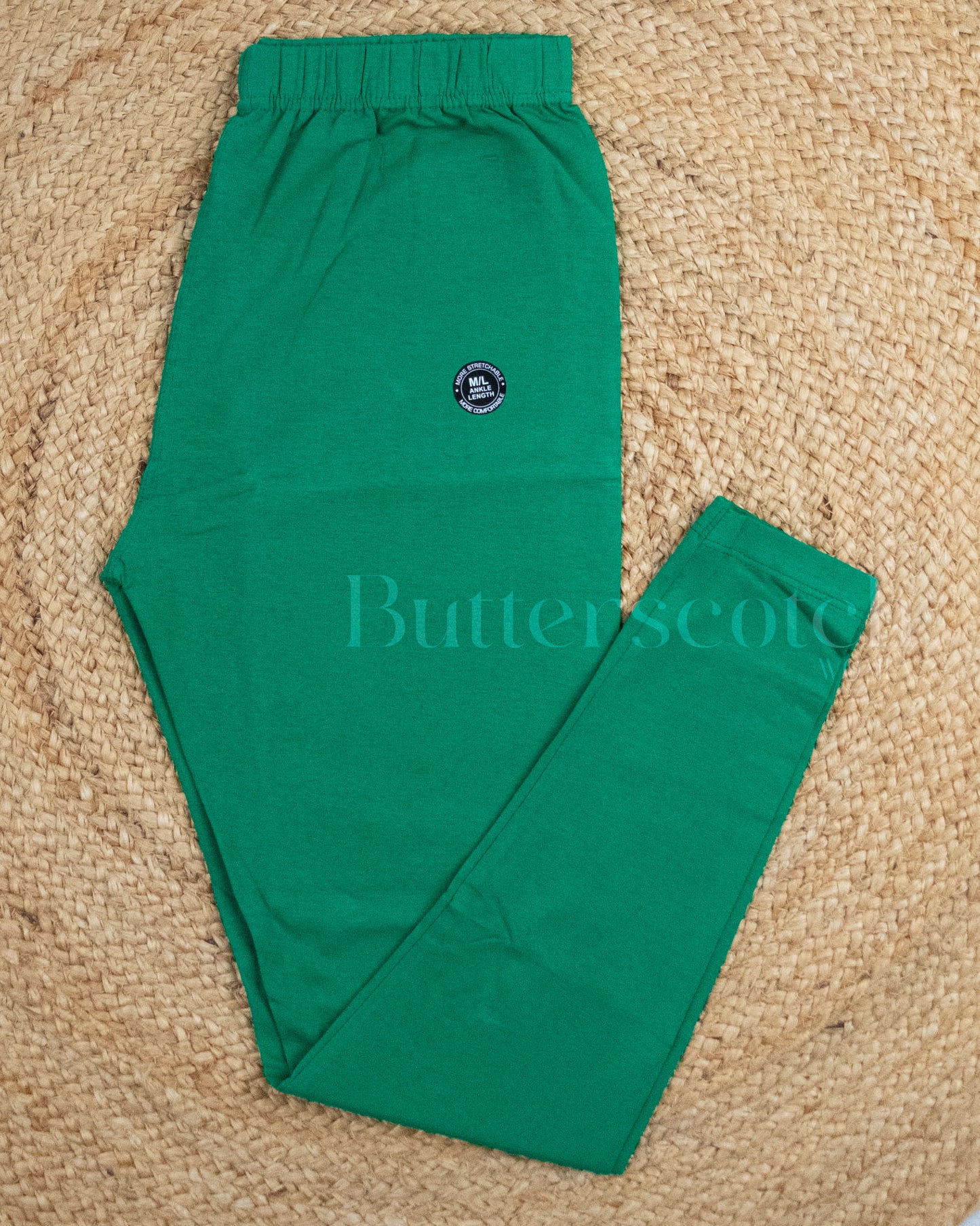 Ready to Ship: Green Bio- Washed 95% Cotton Leggings