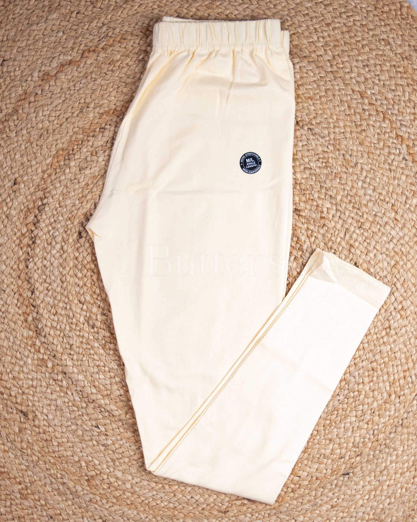 Ready to Ship: Butter Bio-Washed 95% Cotton Leggings