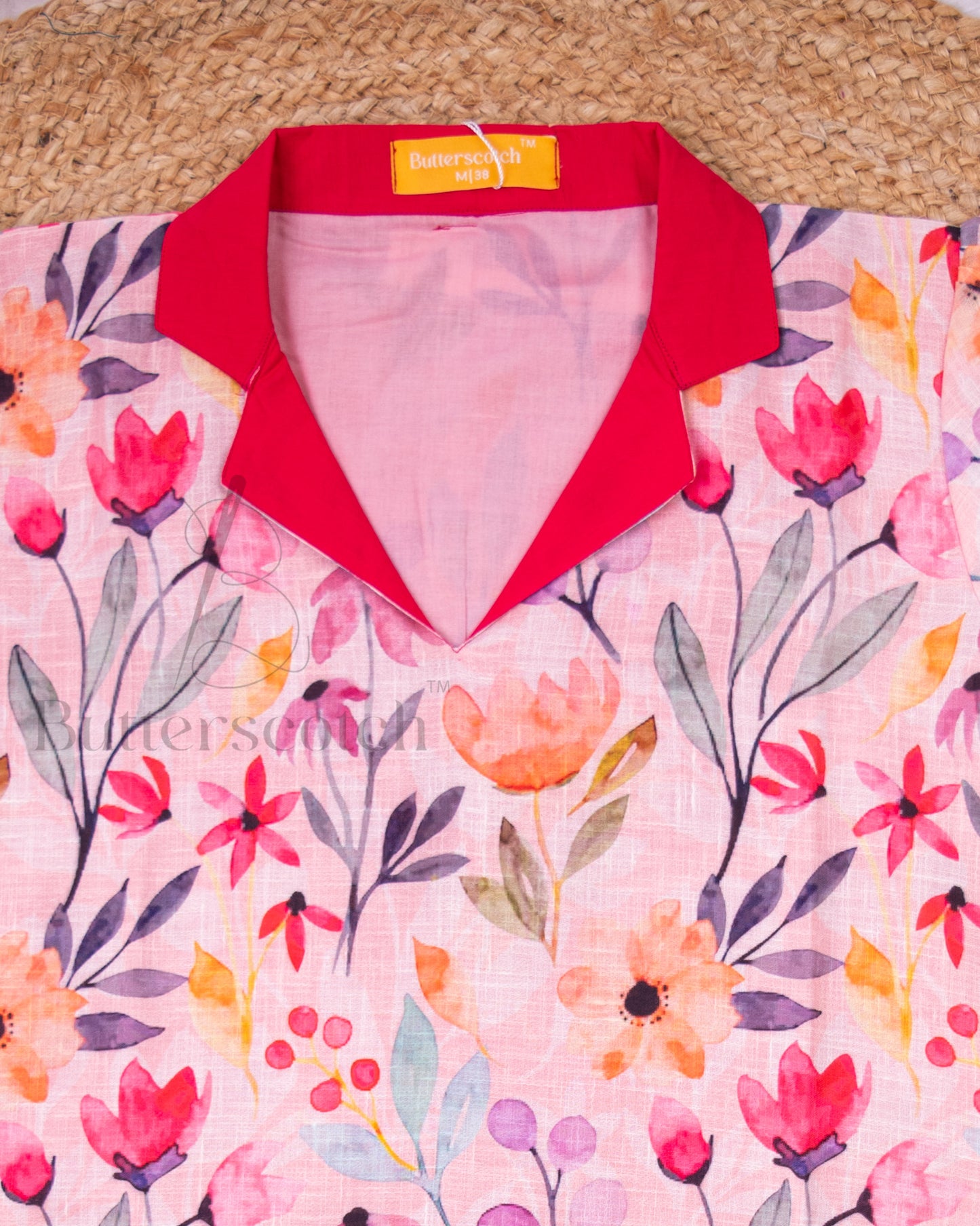 Ready to Ship: Baby Pink Linen Kurti