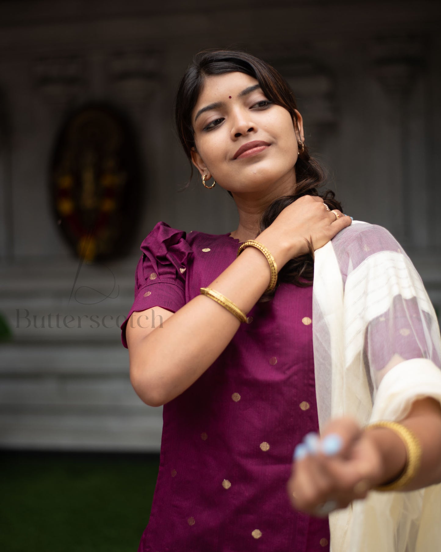 Ready to Ship: VARNIKA - Wine Raw Silk 3 Piece Set
