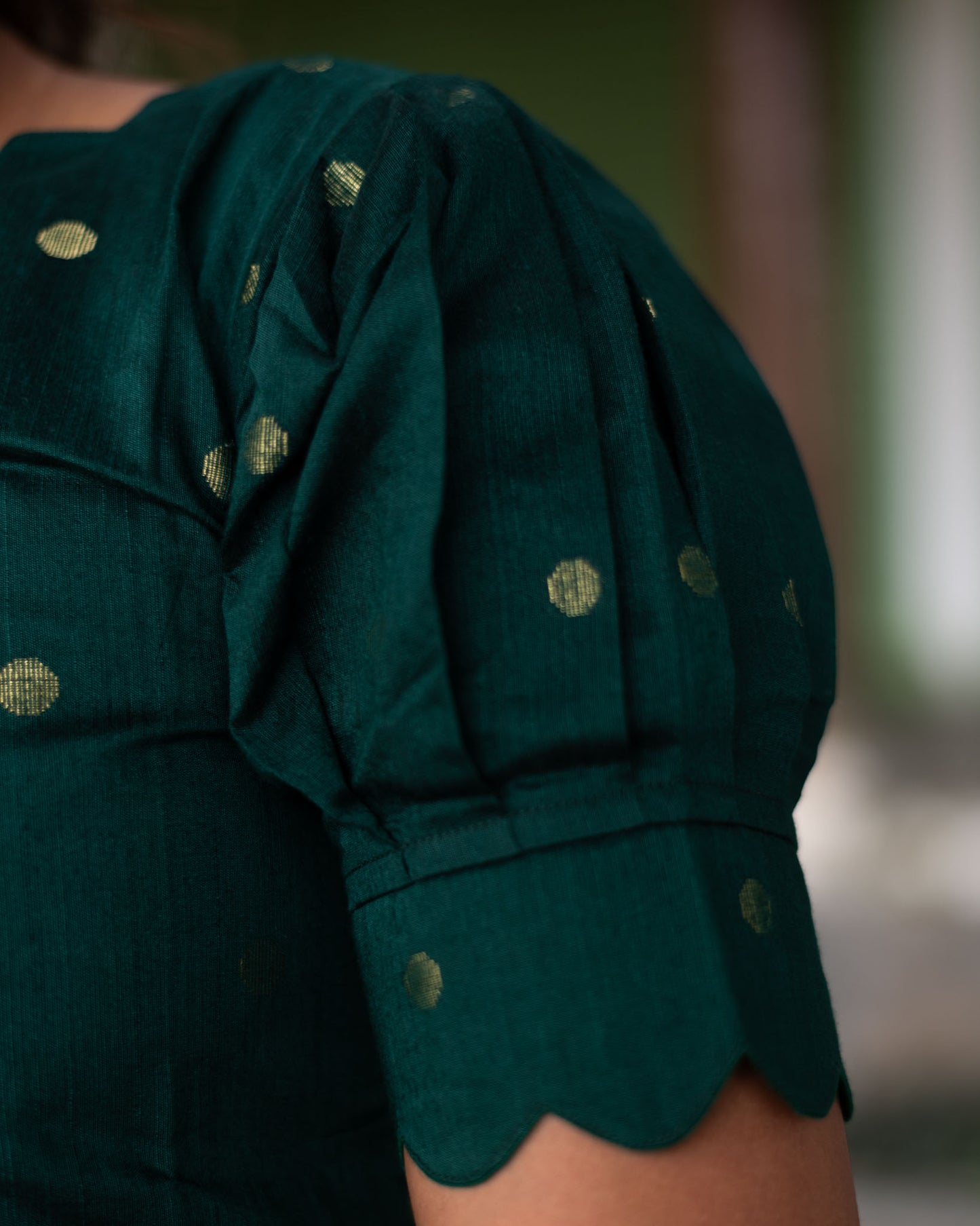 Ready to Ship: NYRA - Bottle Green Raw Silk 3 Piece Set
