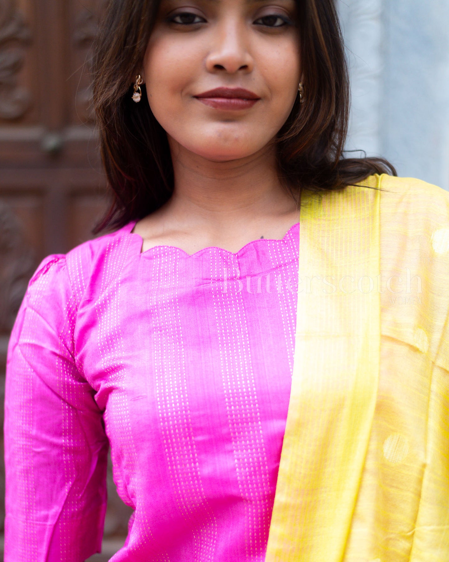 Ready to Ship: Pink Tussar 3 PC Set